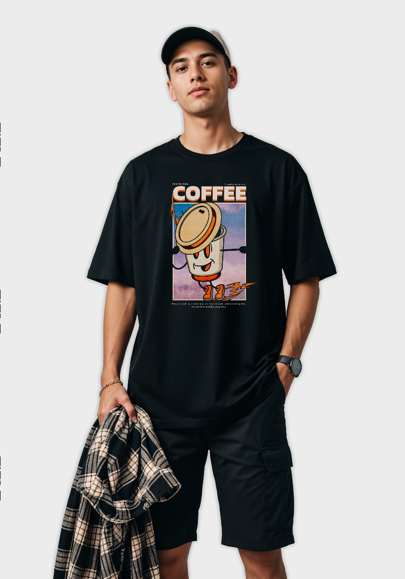 Coffee Coping Mechanism -Unisex Oversized T-Shirt