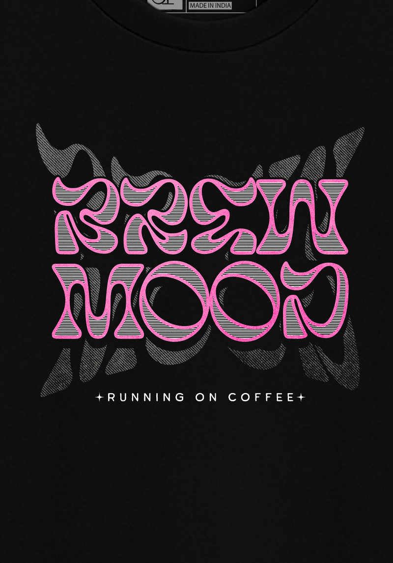 Brew Mood Oversized Unisex Graphic T-Shirt