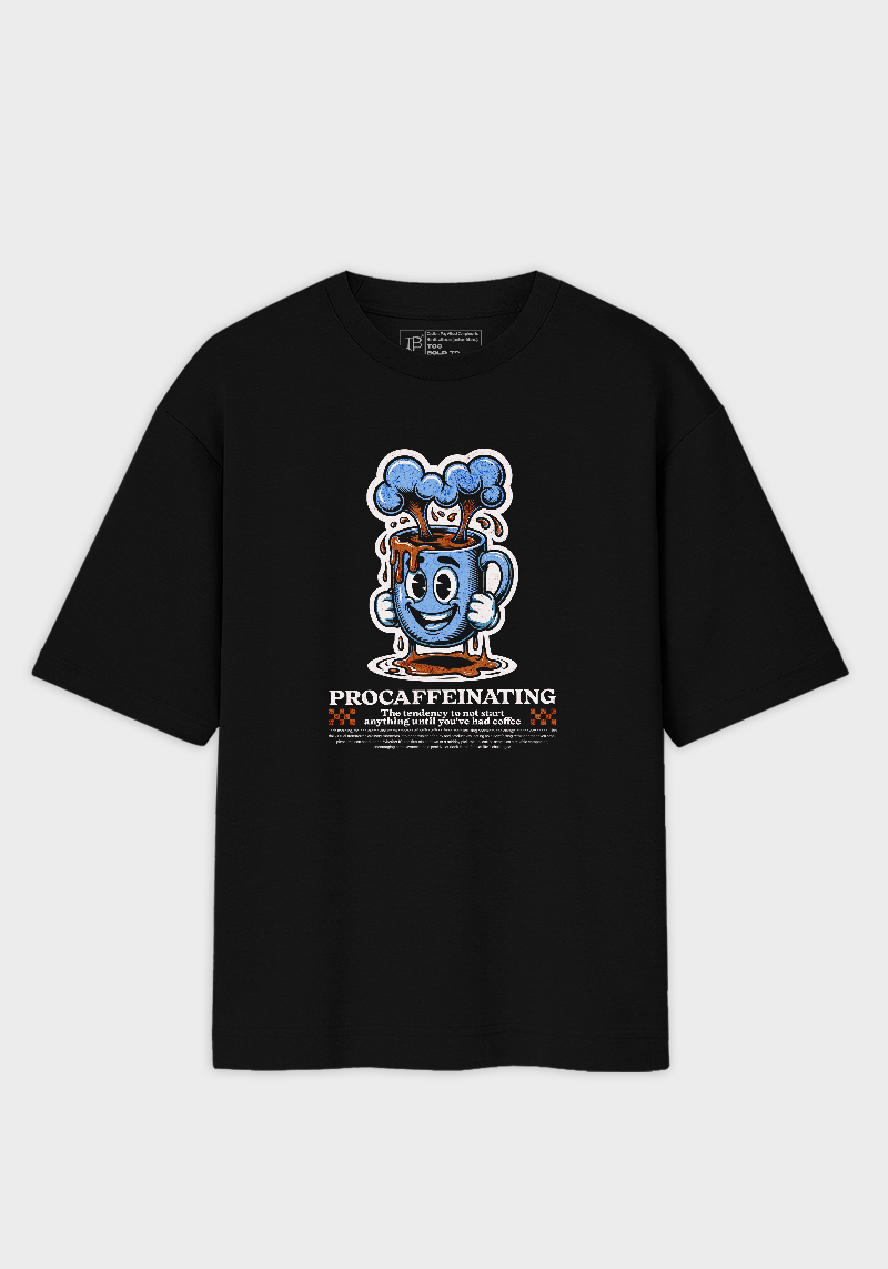 Procaffeinating Unisex Oversized Graphic T-Shirt