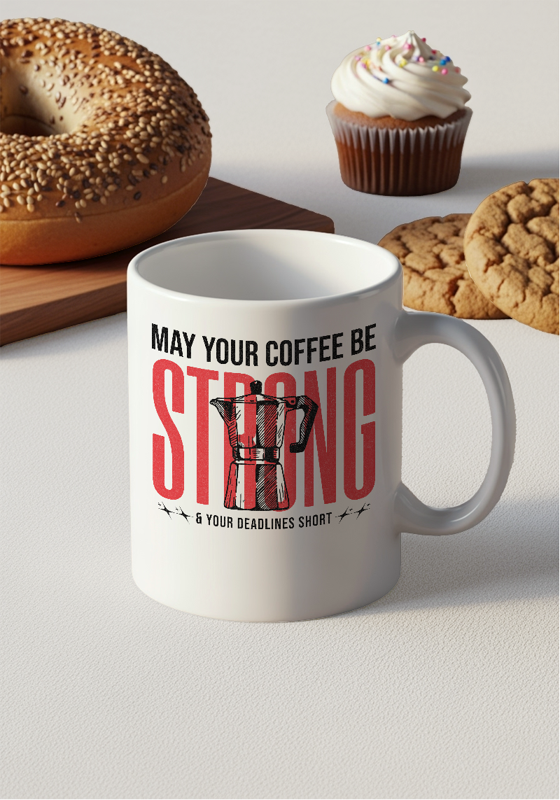 Strong Coffee Short Deadlines Mug- 11 Oz