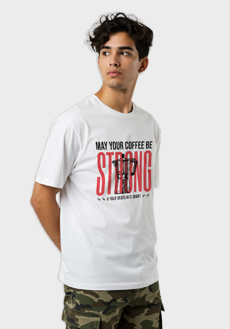 Bold Design for Caffeinated Hustlers- Unisex Oversized T-shirt