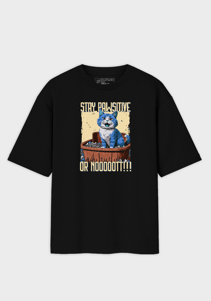 Stay Pawsitive Unisex Oversized T-Shirt