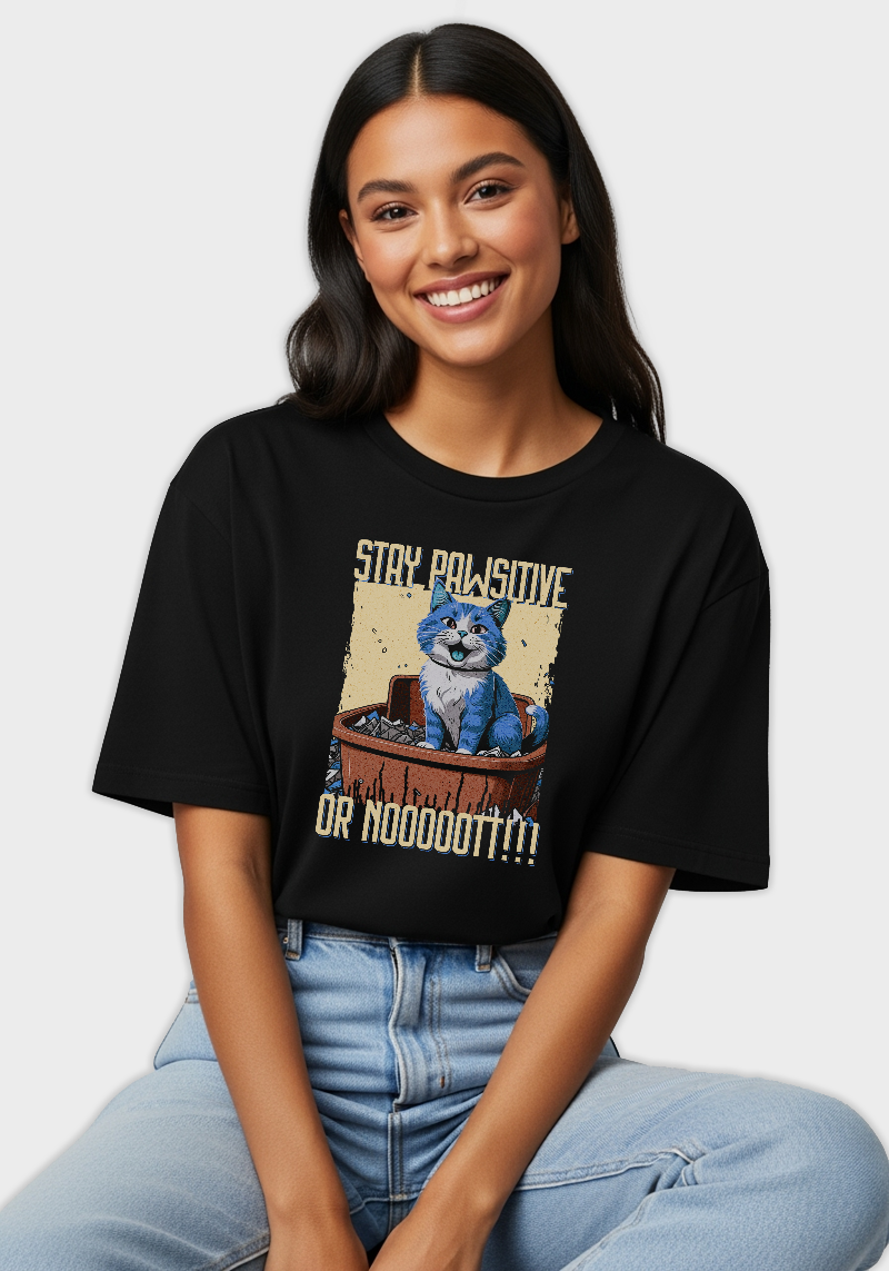 Stay Pawsitive Unisex Oversized T-Shirt