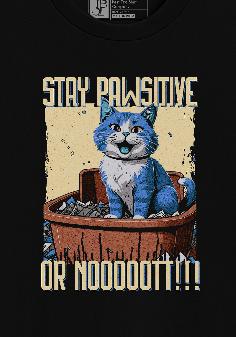 Stay Pawsitive Unisex Oversized T-Shirt