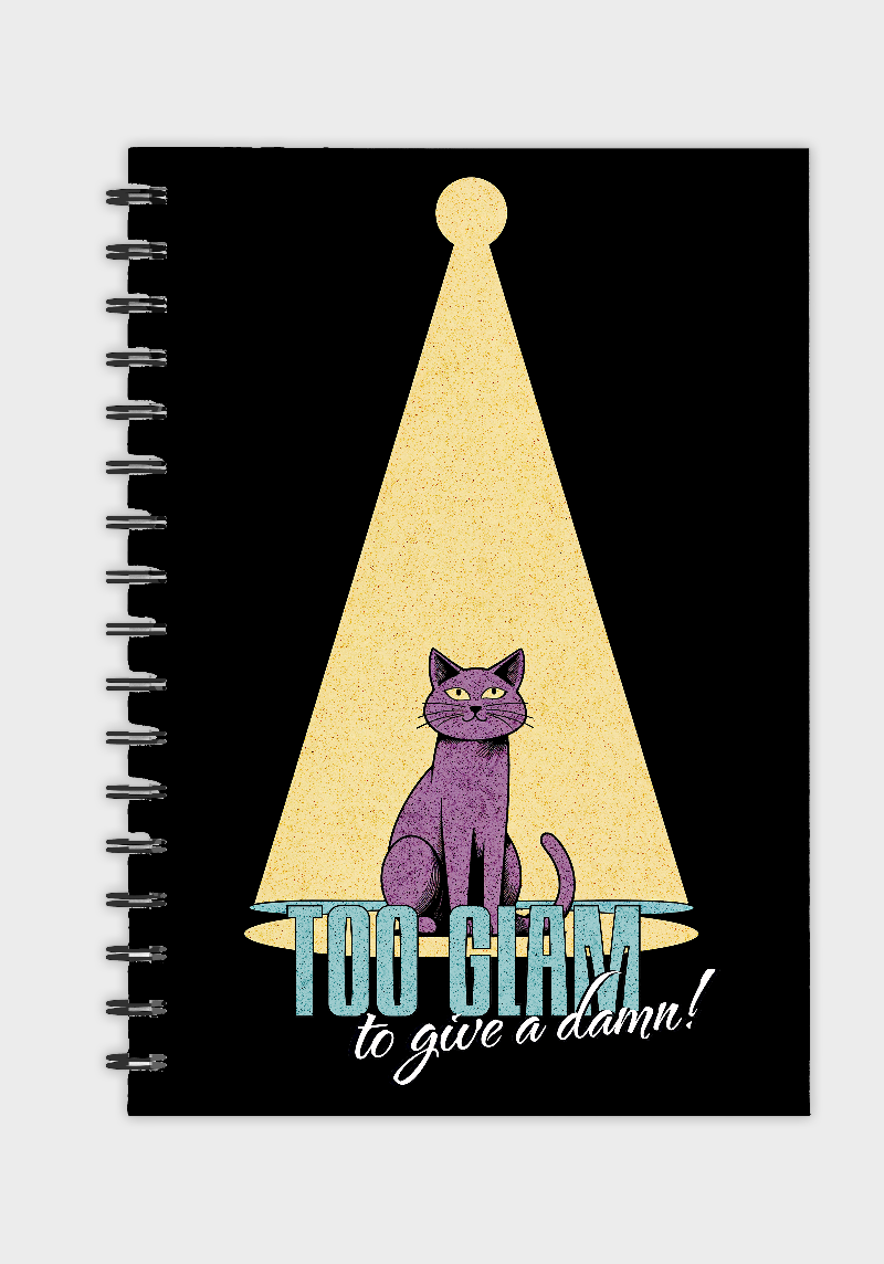 Sassy Cat Single line ruled Notepad A5