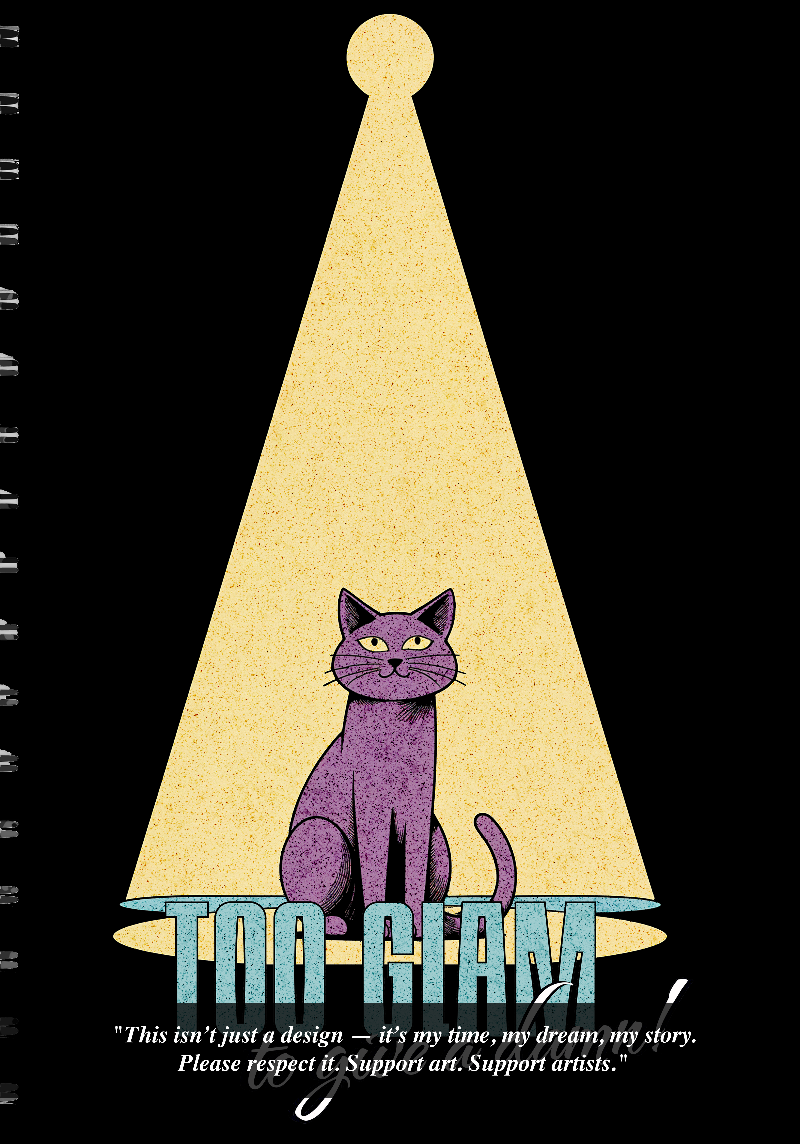 Sassy Cat Single line ruled Notepad A5