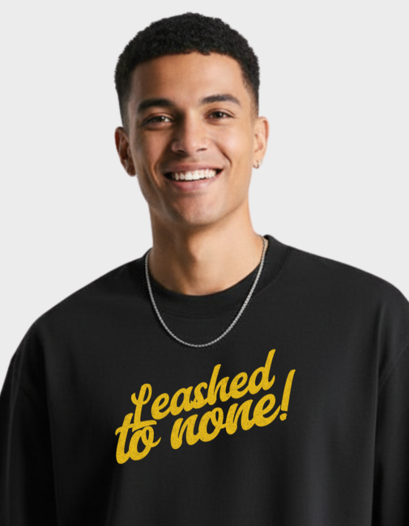 Biker Dog “Born to Roam” Graphic -Unisex Oversized T-Shirt