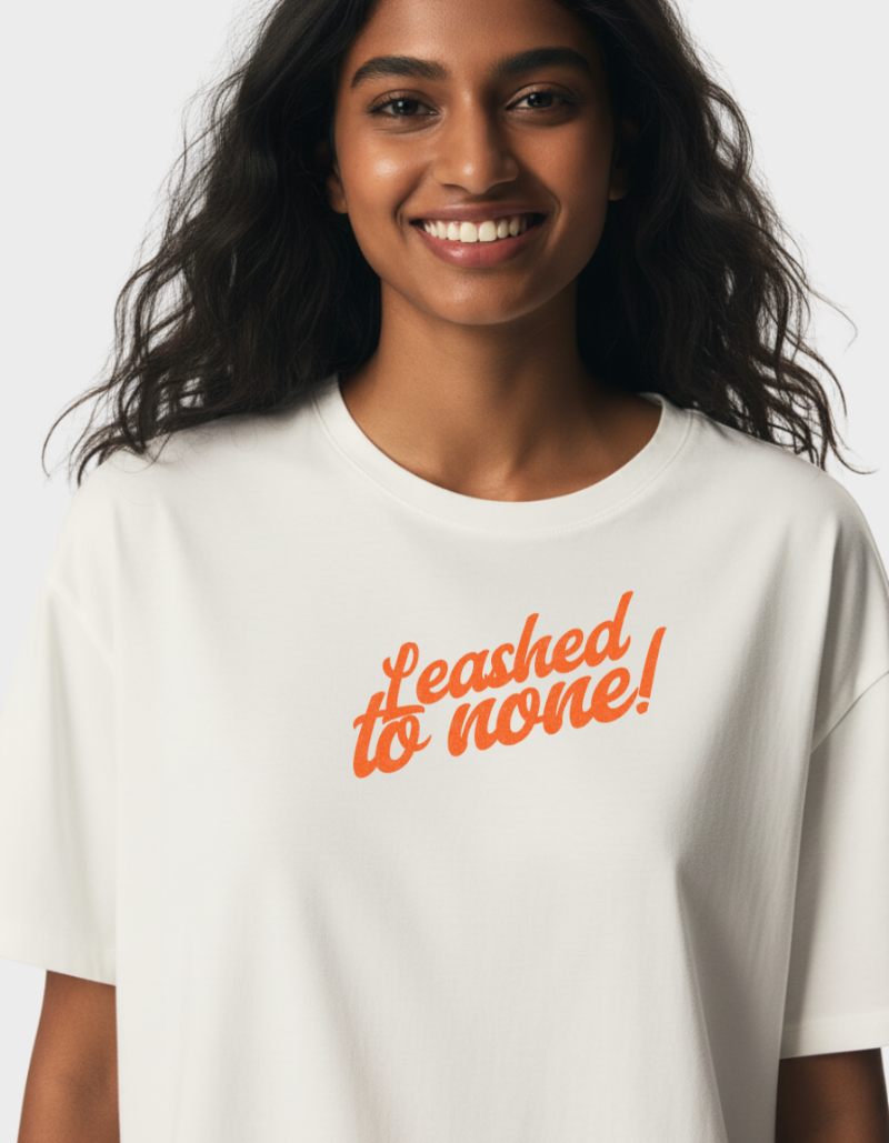 Biker Dog “Born to Roam” Graphic -Unisex Oversized T-Shirt