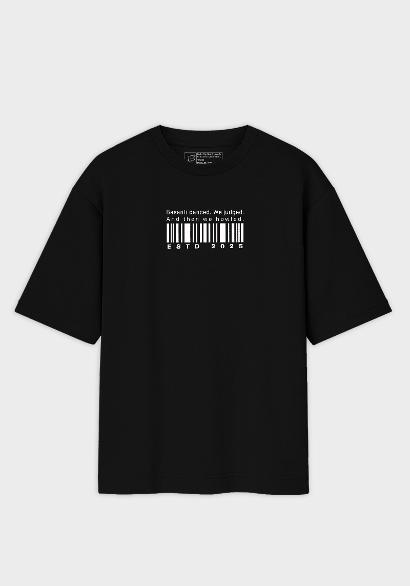 Funny Bollywood Dog Graphic-Unisex Oversized T-shirt