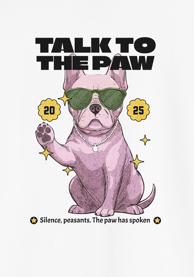 Cool Dog Graphic Streetwear-Unisex Oversized T-Shirt