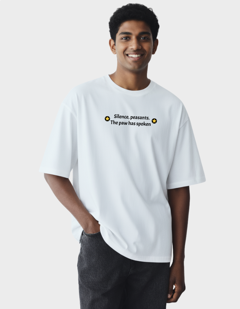 Cool Dog Graphic Streetwear-Unisex Oversized T-Shirt