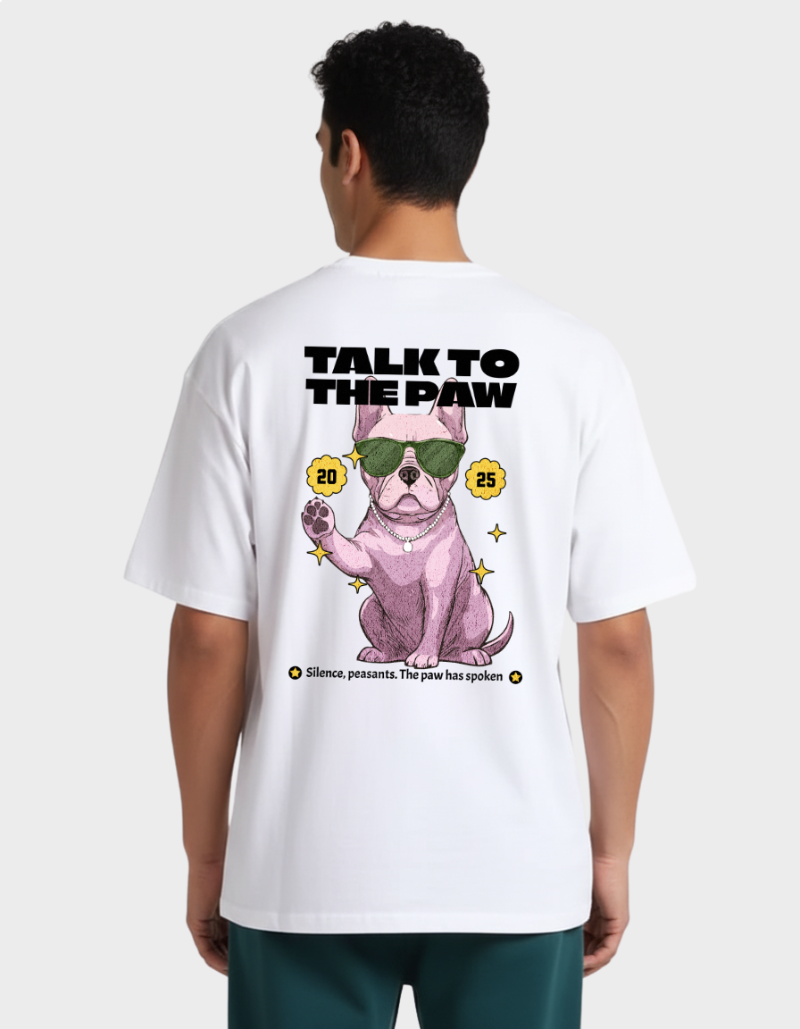 Cool Dog Graphic Streetwear-Unisex Oversized T-Shirt