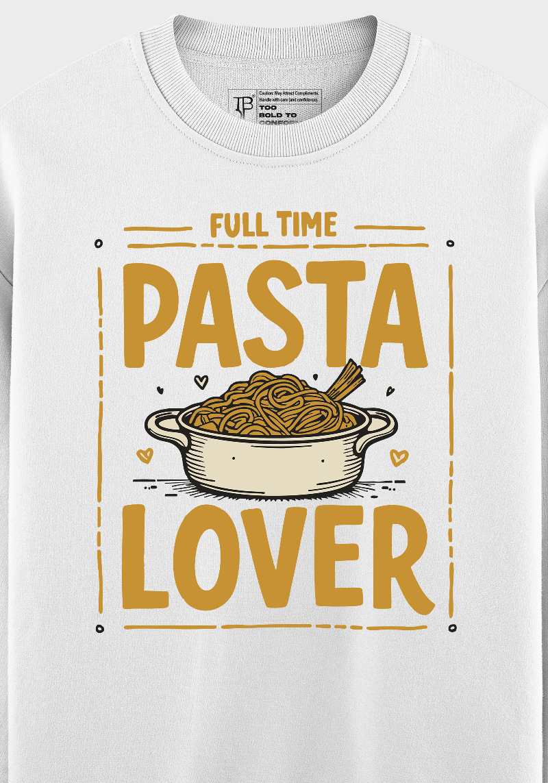 Full Time Pasta Lover Sweatshirt – Funny Food Graphic for Italian Cuisine Fans