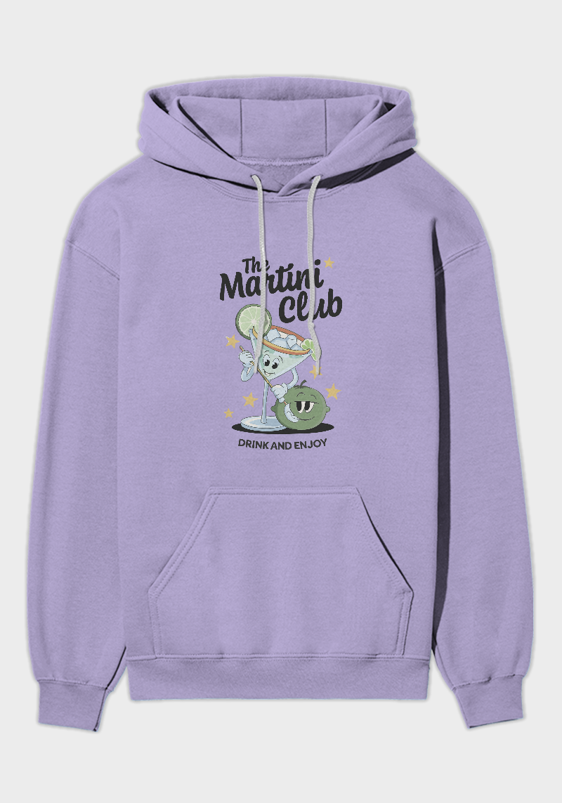 The Martini Club Hoodie – Retro Cocktail Graphic Hoodie | Drink & Enjoy