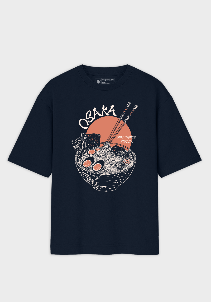 Osaka Ramen Bowl Graphic T-Shirt – Japanese Food Streetwear Tee