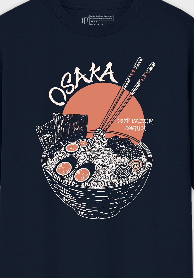 Osaka Ramen Bowl Graphic T-Shirt – Japanese Food Streetwear Tee