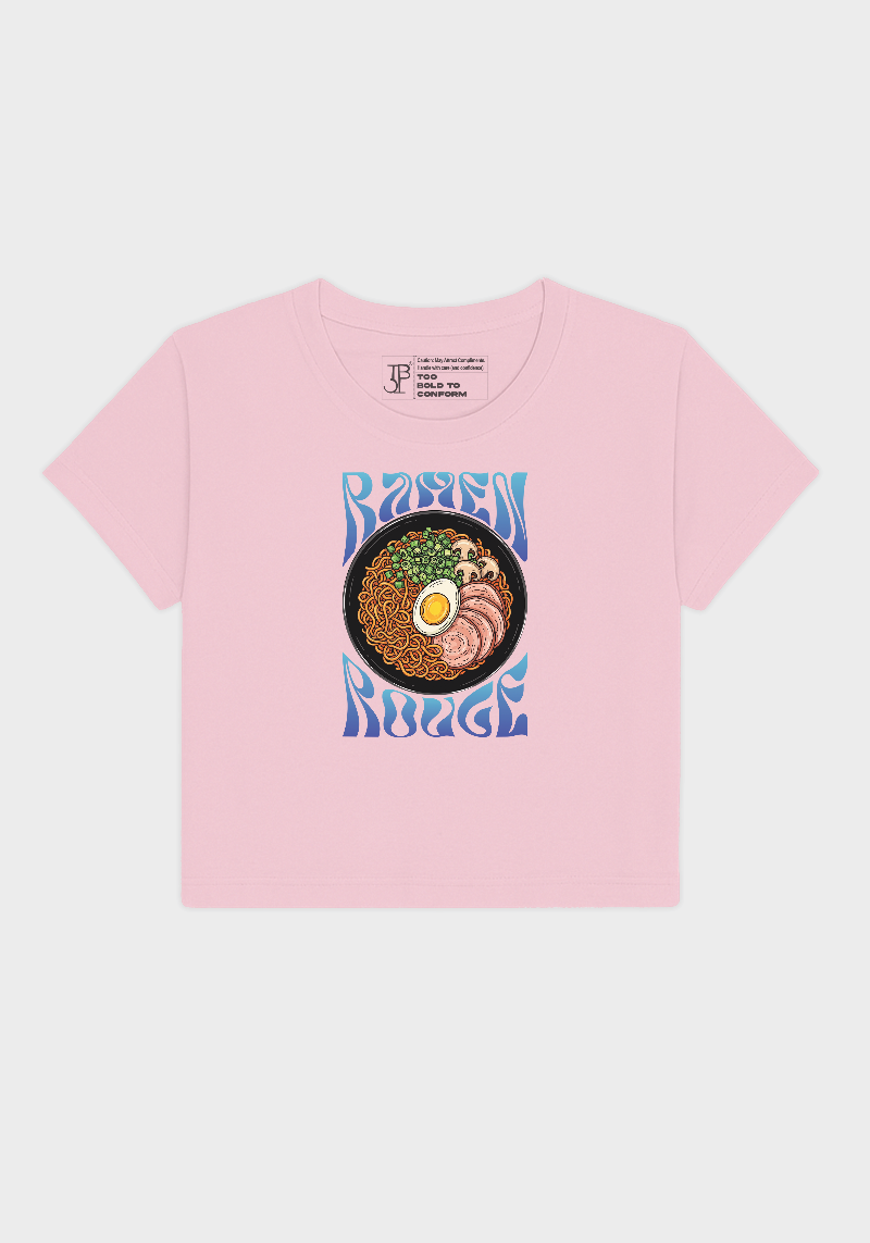 Ramen Bowl Graphic Crop Top – Japanese Food Streetwear Tee