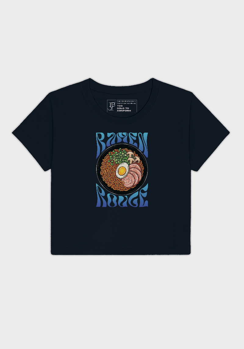 Ramen Bowl Graphic Crop Top – Japanese Food Streetwear Tee
