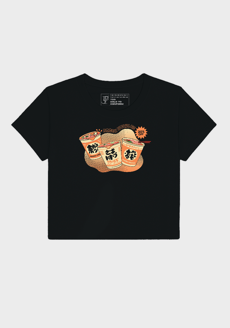 Instant Ramen Cup Graphic Crop Top