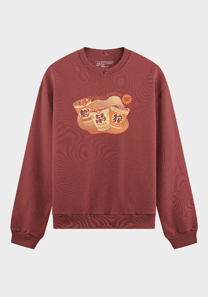 Instant Ramen Cup Noodle Sweatshirt – Japanese Foodie Streetwear Pullover
