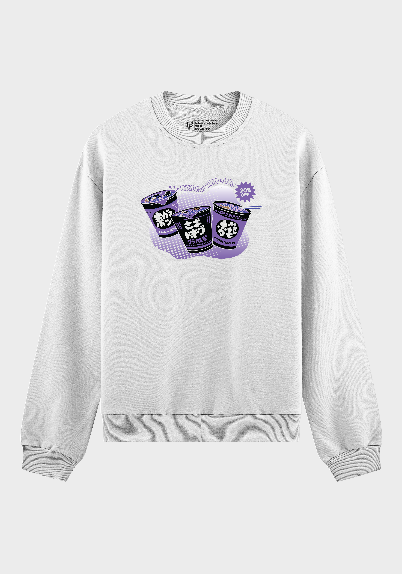 Instant Ramen Cup Noodle Sweatshirt – Japanese Foodie Streetwear Pullover