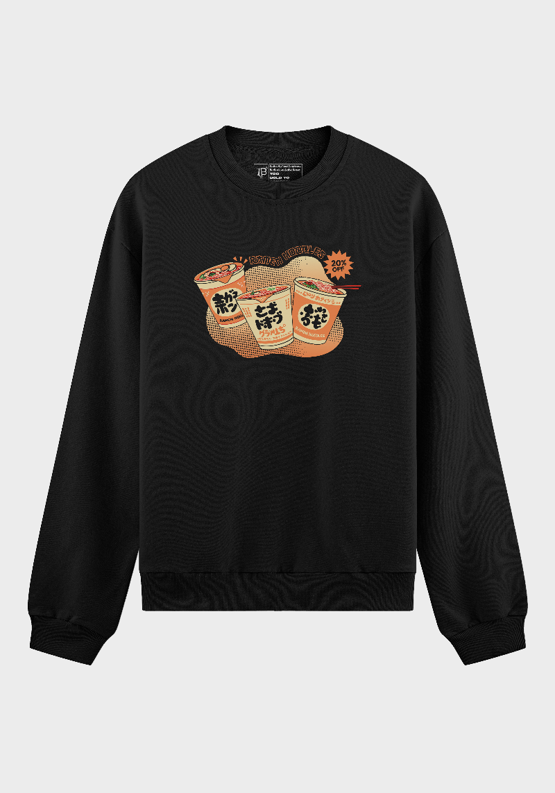 Instant Ramen Cup Noodle Sweatshirt – Japanese Foodie Streetwear Pullover
