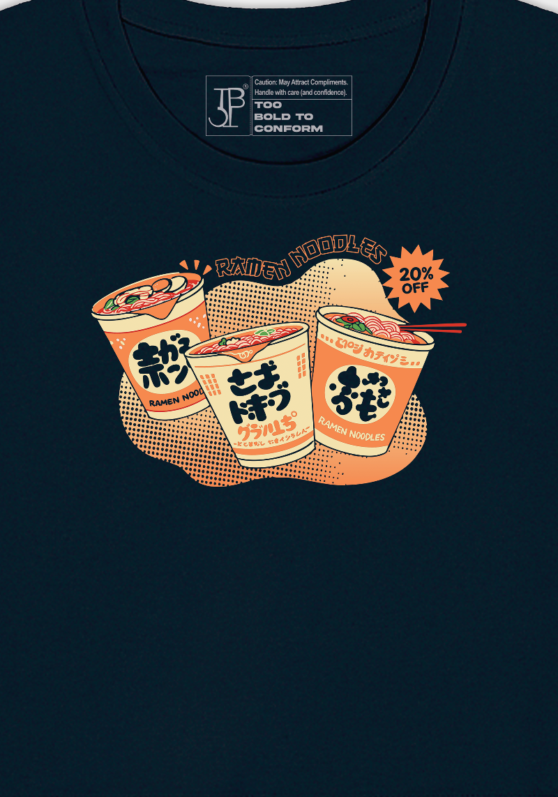 Instant Ramen Cup Graphic Crop Top