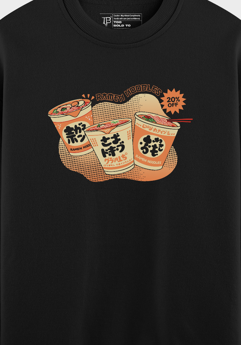 Instant Ramen Cup Noodle Sweatshirt – Japanese Foodie Streetwear Pullover