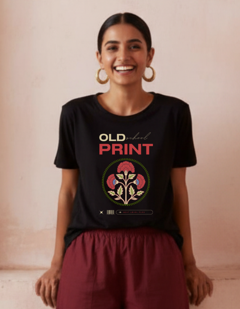 Old School Print Unisex Graphic T-Shirt