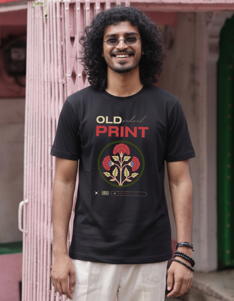 Old School Print Unisex Graphic T-Shirt