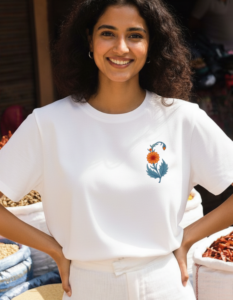 Artistic Bloom Oversized Unisex Tee