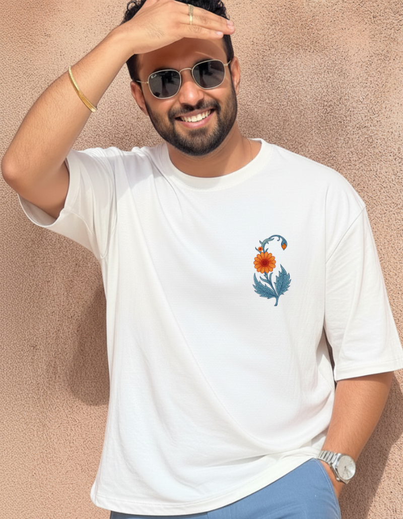 Artistic Bloom Oversized Unisex Tee