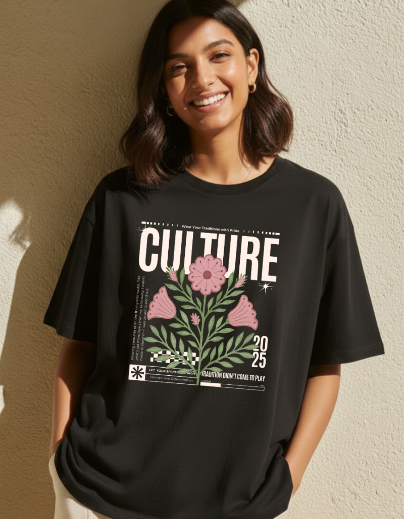 Oversized Unisex “Culture 2025” Graphic T-Shirt