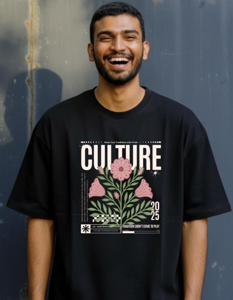 Oversized Unisex “Culture 2025” Graphic T-Shirt