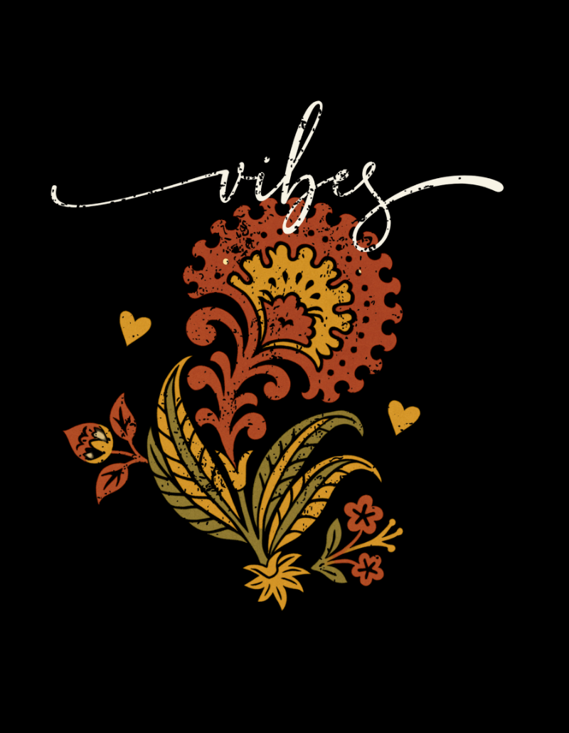 Trendy “Vibes” Oversized Unisex Graphic T-Shirt