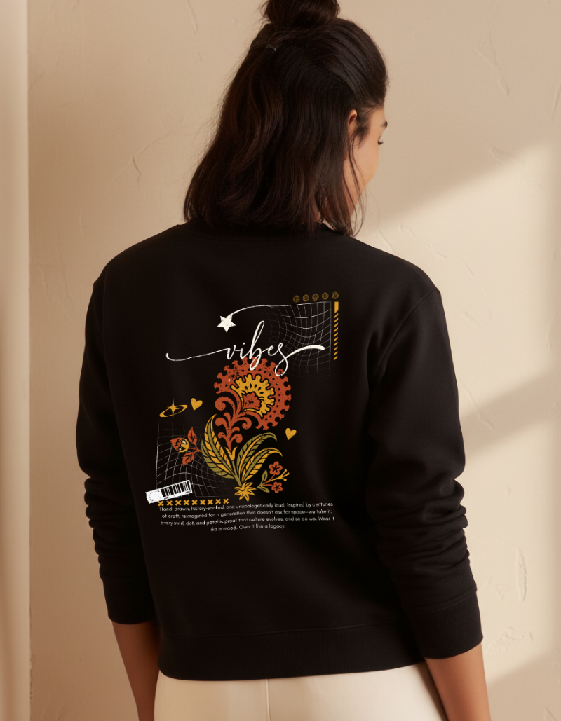 “Vibes” Graphic Unisex Sweatshirt