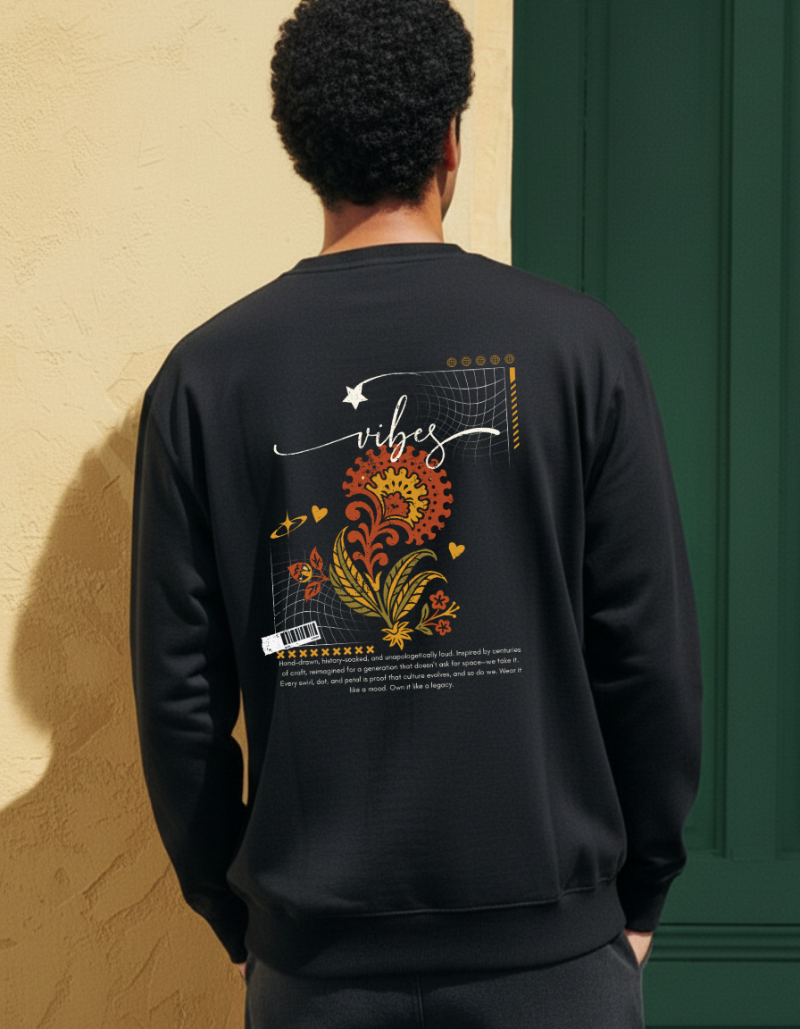 “Vibes” Graphic Unisex Sweatshirt
