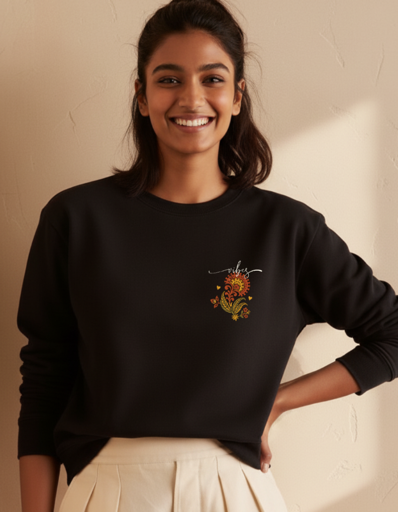 “Vibes” Graphic Unisex Sweatshirt