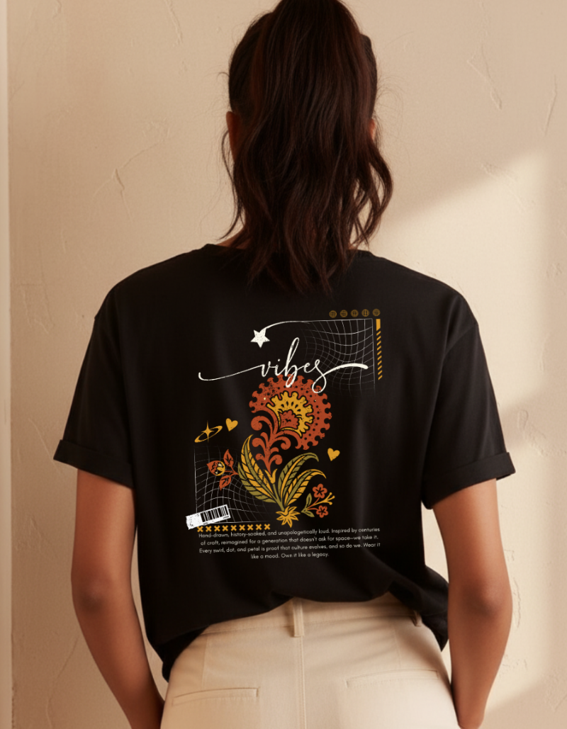 Trendy “Vibes” Oversized Unisex Graphic T-Shirt