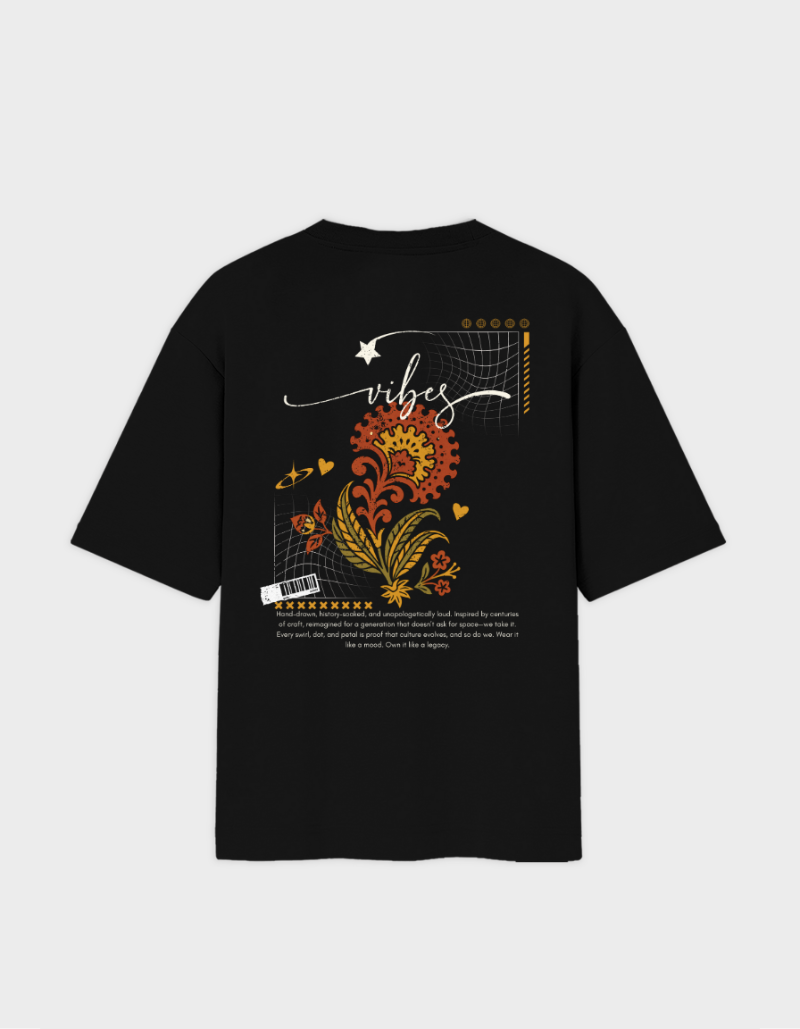 Trendy “Vibes” Oversized Unisex Graphic T-Shirt