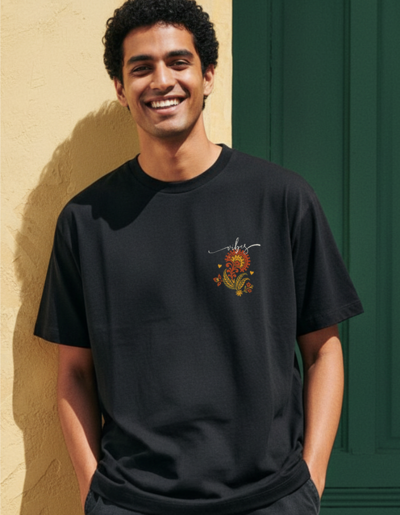 Trendy “Vibes” Oversized Unisex Graphic T-Shirt