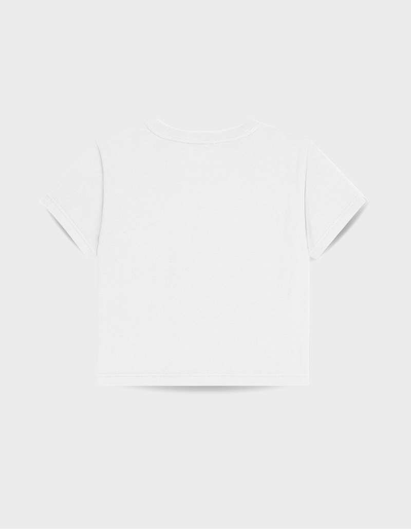 “Vibes” Printed Crop Top – Trendy Minimal Graphic Tee