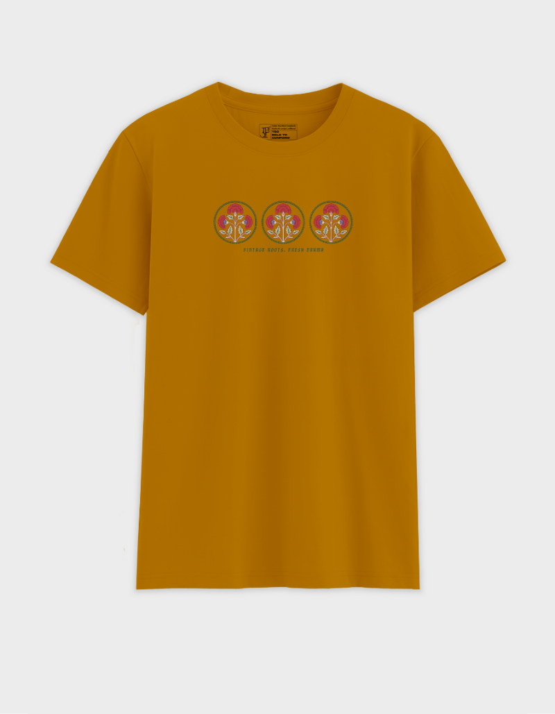 Retro Floral Print Unisex T-Shirt