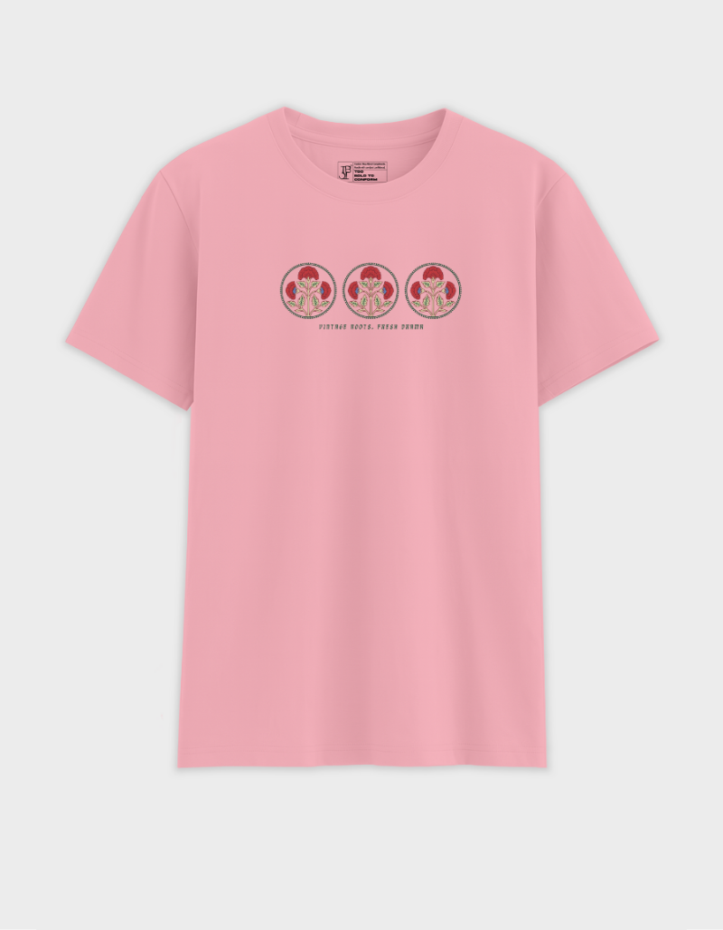 Retro Floral Print Unisex T-Shirt