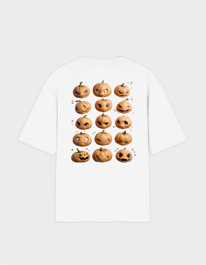 Pumpkin face Unisex Oversized T-shirt