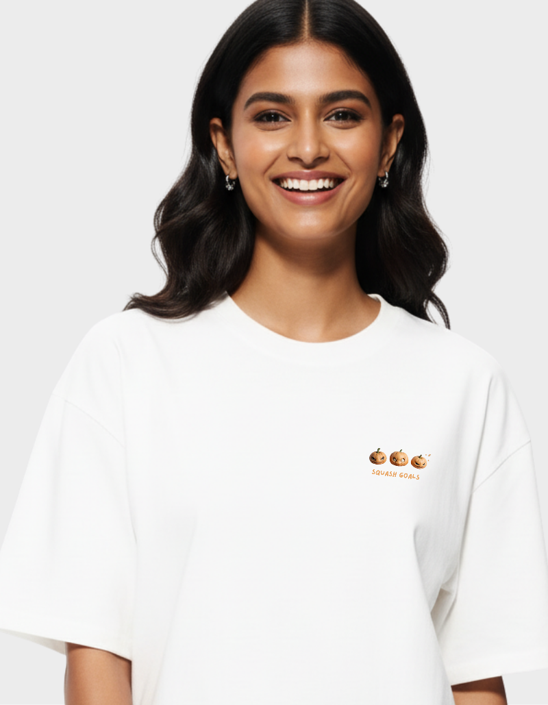 Pumpkin face Unisex Oversized T-shirt