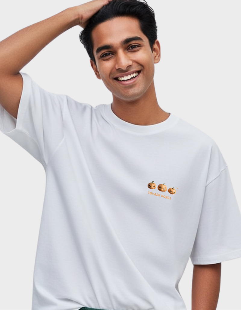 Pumpkin face Unisex Oversized T-shirt