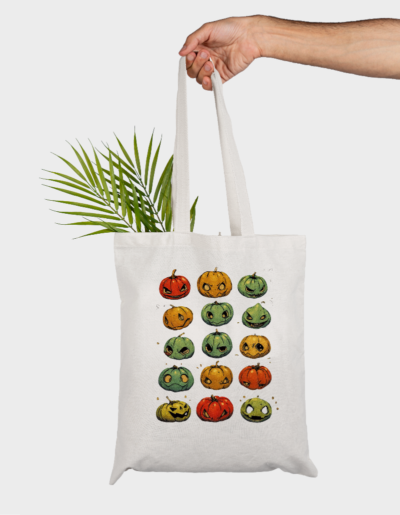 Pumpkin face Graphic Tote bag