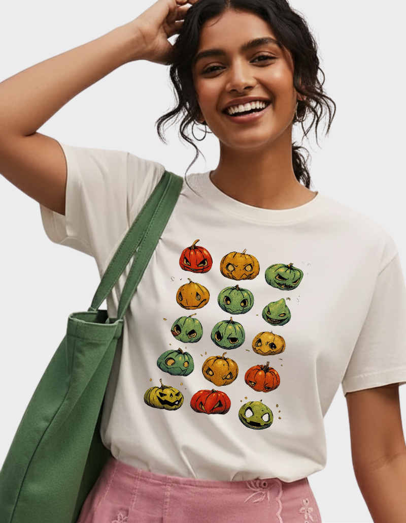 Pumpkin face Graphic Unisex T-shirt
