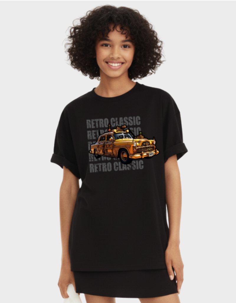 Retro Classic Ambi Oversized Unisex Terry Graphic Tee